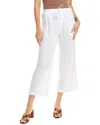 Splendid Ultra Bleached High Waist Drawstring Ankle Jeans In White