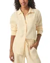 Splendid Kit Cotton Gauze Button-front Shirt In Limoncello