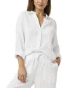 Splendid Kit Cotton Gauze Button-front Shirt In White