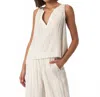 Splendid Kit Gauze Stripe Tank Top In Fawn In Neutral