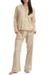 Splendid Knit Pajamas In Brown