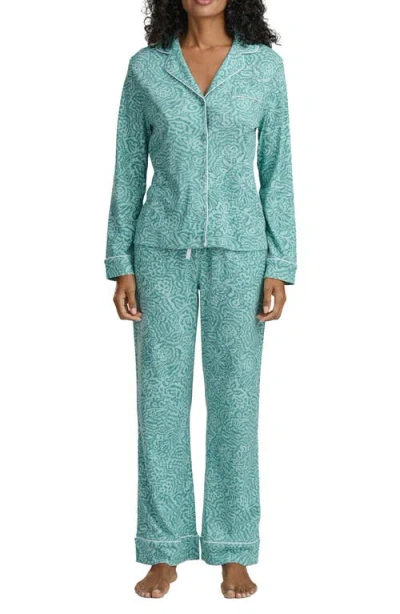 Splendid Knit Pajamas In Green