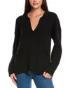 Splendid Kristen Wool & Silk-blend Polo Sweater In Black