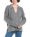 Splendid Kristen Wool & Silk-blend Polo Sweater In Gray