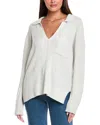 Splendid Kristen Wool & Silk-blend Polo Sweater In Gray