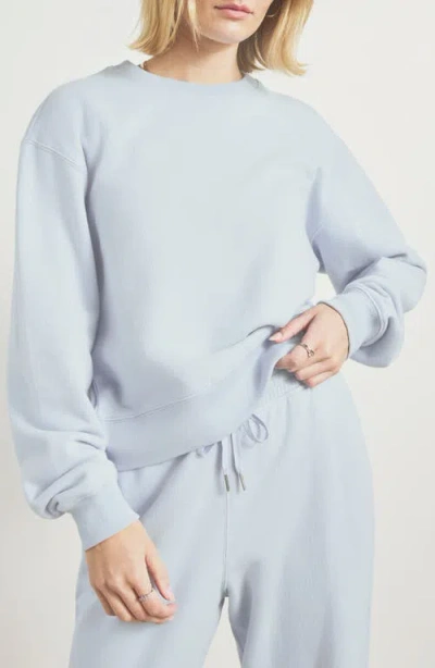 Splendid Laguna Lounge Cotton Crewneck Sweater In Blue