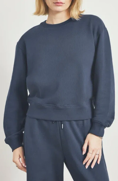 Splendid Laguna Lounge Cotton Crewneck Sweater In Blue