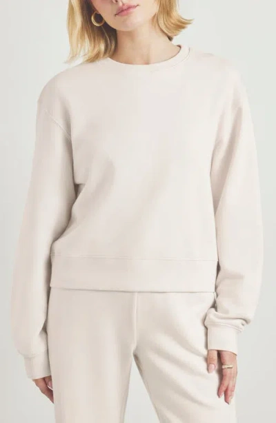 Splendid Laguna Lounge Cotton Crewneck Sweater In Neutral