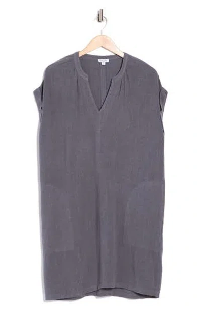 Splendid Lana Linen-blend Mini Dress In Gray