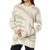 SPLENDID LANA ZEBRA SWEATER IN BEIGE