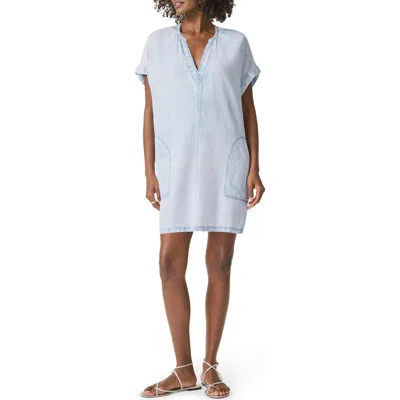 Splendid Lauren Chambray Shift Dress In Bleached Indigo
