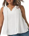 Splendid Layla Sleeveless High-low Top In White
