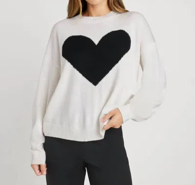Splendid Layton Love Sweater In Ice In White