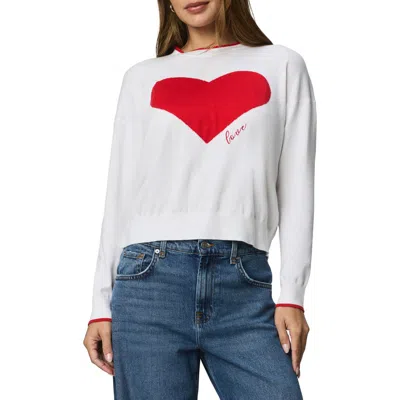 Splendid Leah Love Cotton Blend Sweater In White