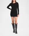 Splendid Rib Sweater Skirt In Black