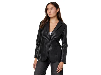 Splendid Leather Blazer In Black