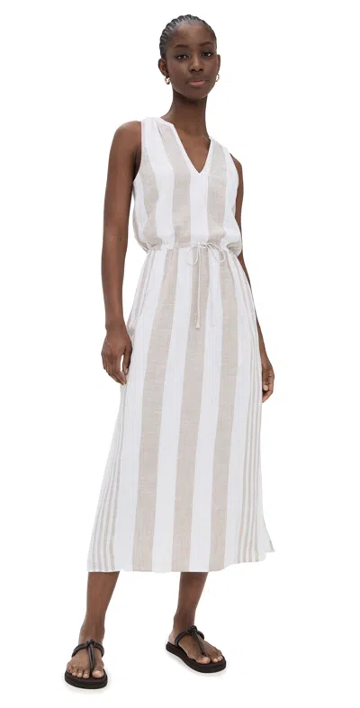 SPLENDID LENNON STRIPE DRESS FAWN STRIPE
