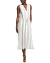 Splendid Lennon Stripe Linen-blend Maxi Dress In White