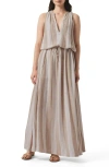 Splendid Lennon Stripe Sleeveless Maxi Dress In Fawn Stripe