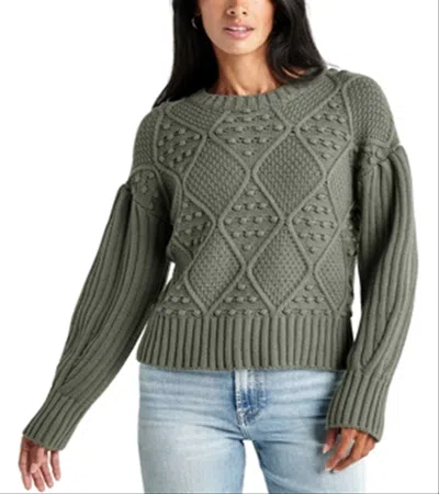 Splendid Leonie Bobble Sweater In Green