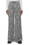 Splendid Leopard Denim Lounge Pants In Animal Print