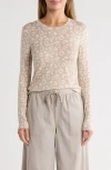 Splendid Leopard Print Long Sleeve T-shirt In Neutral