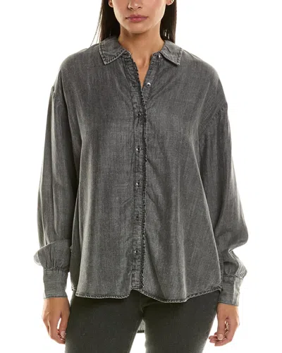 Splendid Macie Denim Button-up Shirt In Black