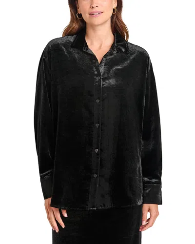 Splendid Lia Velvet Shirt In Black