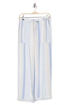 Splendid Liam Stripe Crop Wide Leg Pants In Ceramic Stripe