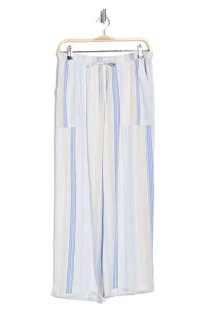 Splendid Liam Stripe Crop Wide Leg Pants In Ceramic Stripe