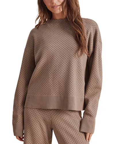 Splendid Libby Printed Sweater In Neutral