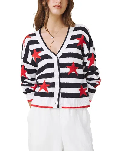 Splendid Liberty Stripe Star Intarsia Cotton Blend Sweater In Multi