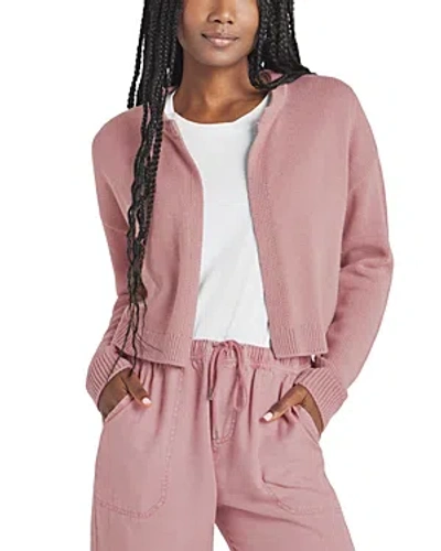 Splendid Lily Cropped Open-front Cardigan In Pink