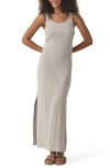 Splendid Lina Stripe Rib Cotton Blend Tank Dress In Neutral