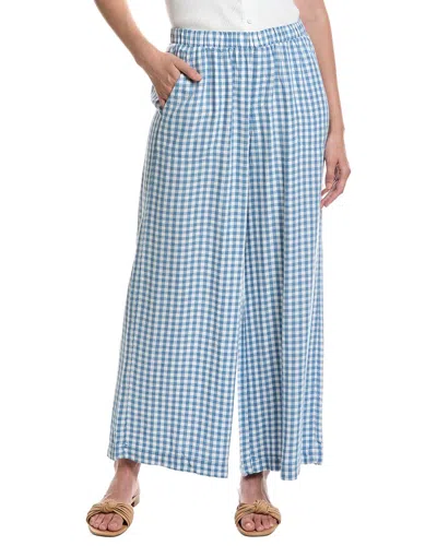 Splendid Linen Blend Palazzo Pant In Blue