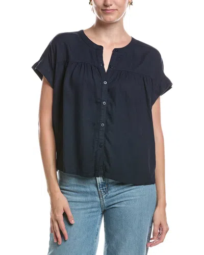 Splendid Linen Blend Top In Blue