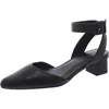 Splendid Lisetta Womens Padded Insole Almond Toe Kitten Heels In Black