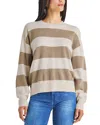 Splendid Livy Stripe Sweater In Oat Stripe