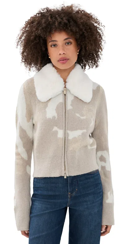 Splendid Lola Collar Sweater Neutral Multi