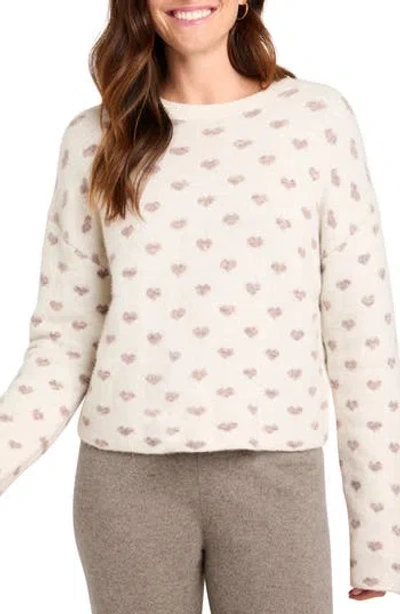 SPLENDID SPLENDID LOLLY HEARTS JACQUARD CREWNECK SWEATER