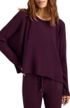 Splendid London Long Sleeve Lounge Top In Plum