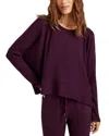 Splendid London Long Sleeve Lounge Top In Plum
