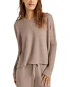 Splendid Veronica Short-sleeve Tunic Sweater In Tawny Heat