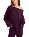 Splendid London Long Sleeve Lounge Top In Plum