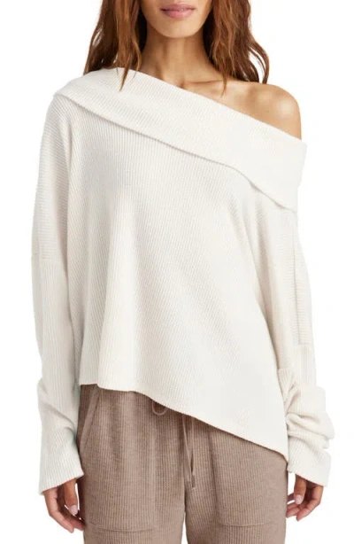 Splendid London One-shoulder Lounge Top In Snow