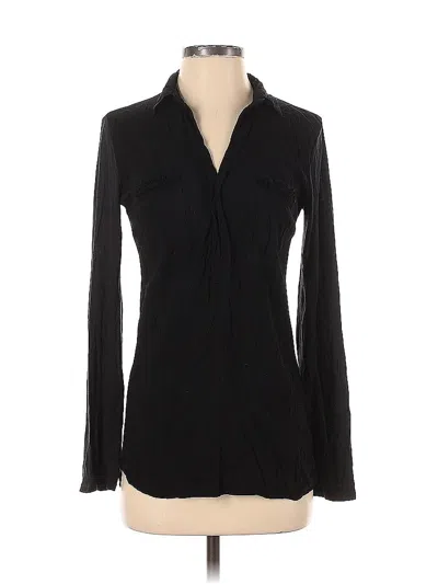 Pre-owned Splendid Long Sleeve Blouse In Black