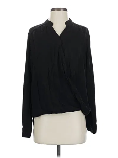 Pre-owned Splendid Long Sleeve Blouse In Black