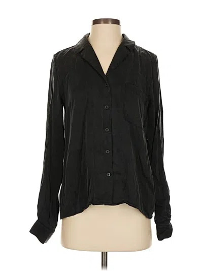 Pre-owned Splendid Long Sleeve Blouse In Black