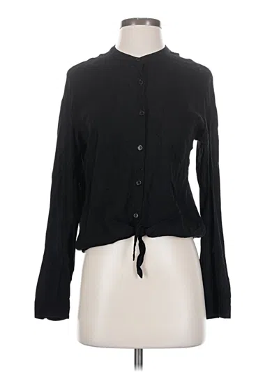 Pre-owned Splendid Long Sleeve Blouse In Black