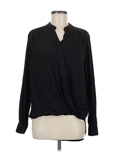Pre-owned Splendid Long Sleeve Blouse In Black